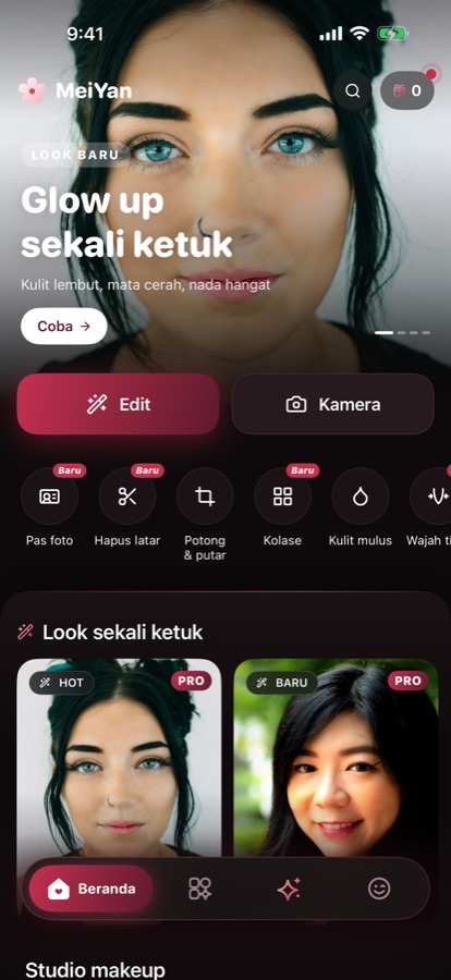 Layar Beranda MeiYan